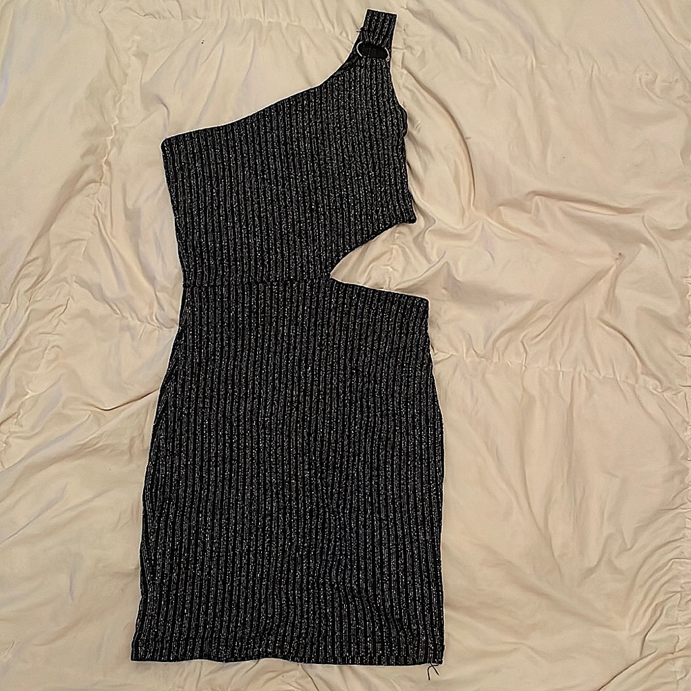 One Shoulder Side Cutout Dress
